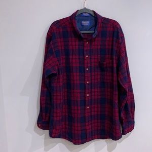 Pendleton Shirt Flannel 100% Virgin Wool